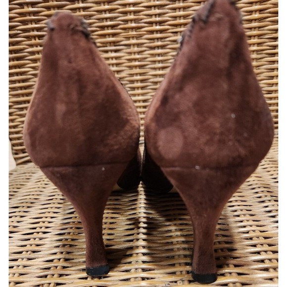 Morgan Taylor Made in Spain Brown Suede Leather Womens Shoes Size‎ 5.5 B - Picture 6 of 8
